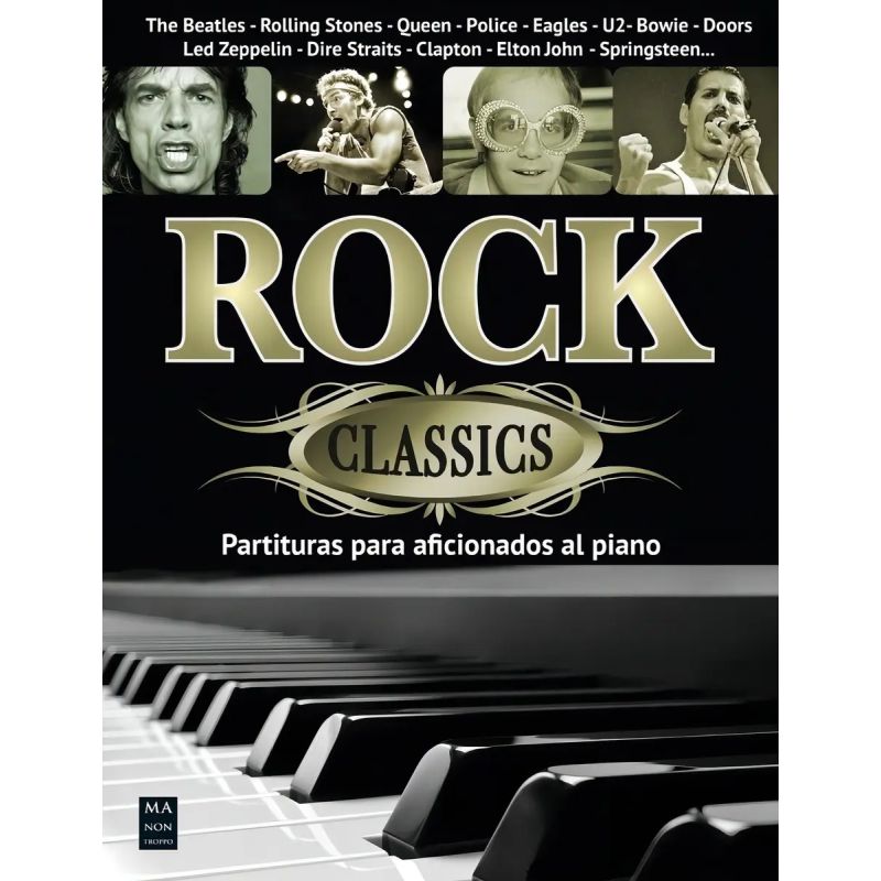 ROCK CLASSICS - PARTITURAS PARA AFICIONADOS AL PIANO (Nuevo)