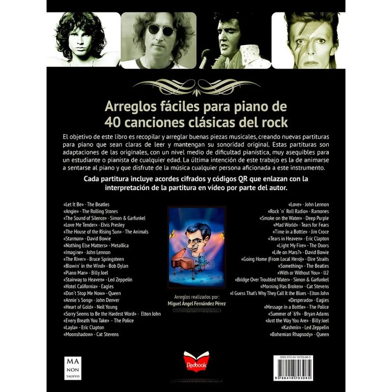 ROCK CLASSICS - PARTITURAS PARA AFICIONADOS AL PIANO (Nuevo) - Miniatura 2
