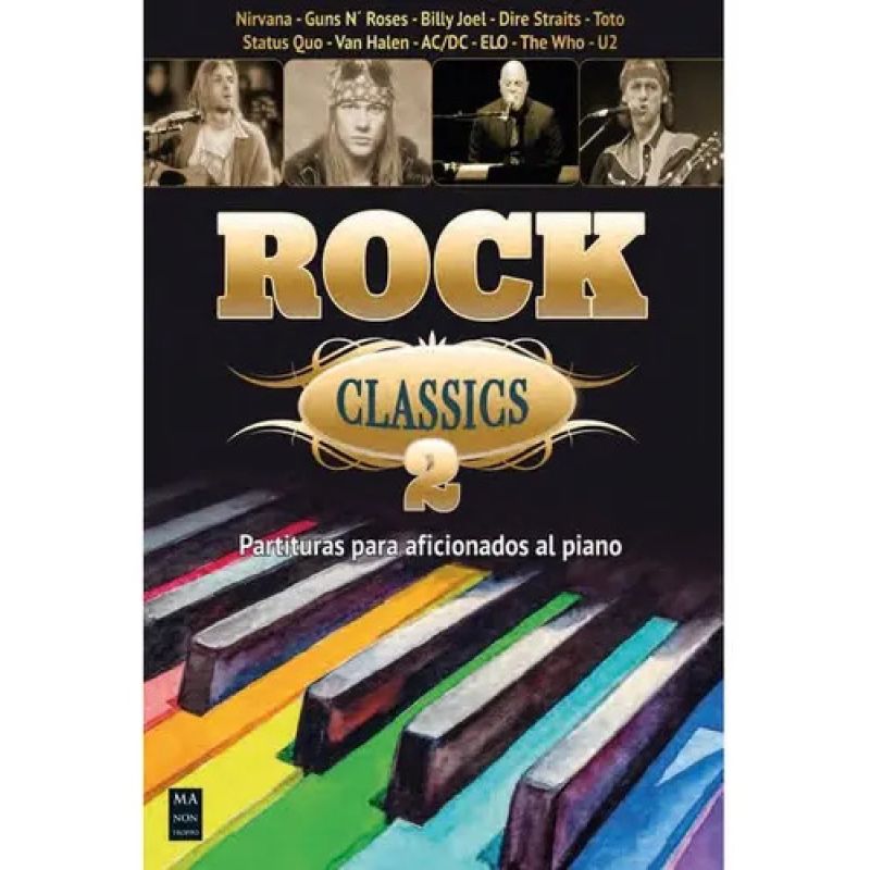 ROCK CLASSICS 2 - PARTITURAS PARA AFICIONADOS AL PIANO (Nuevo)