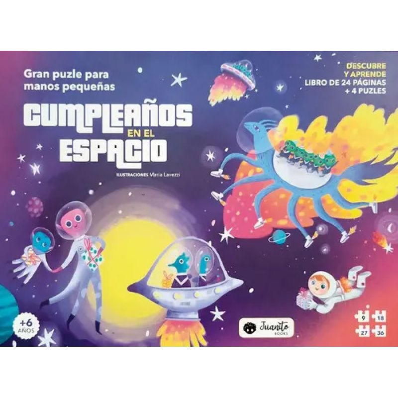 CUMPLEAÑOS EN EL ESPACIO - GRAN PUZLE PARA MANOS PEQUEÑAS (Nuevo)