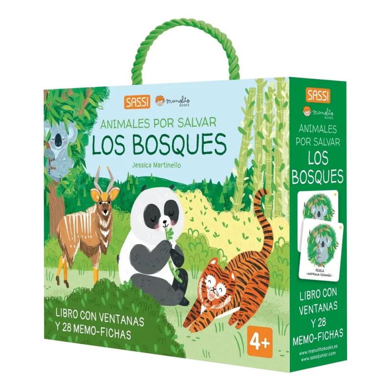 BOSQUES, LOS - ANIMALES POR SALVAR - LIBRO + MEMO-FICHAS (Nuevo)