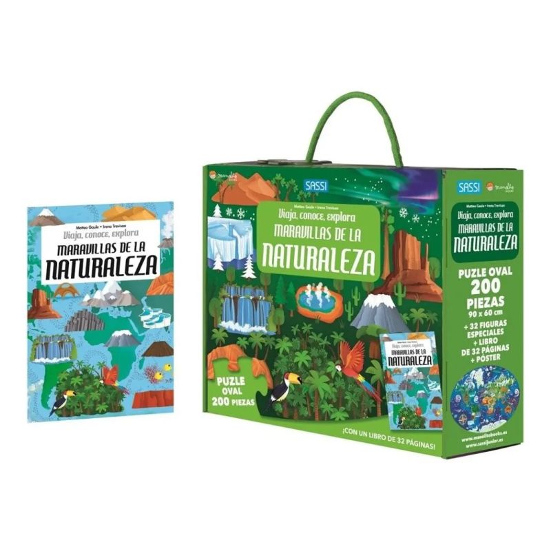 MARAVILLAS DE LA NATURALEZA - VIAJA, CONOCE, EXPLORA - PUZLE OVAL 200 PIEZAS (Nuevo)