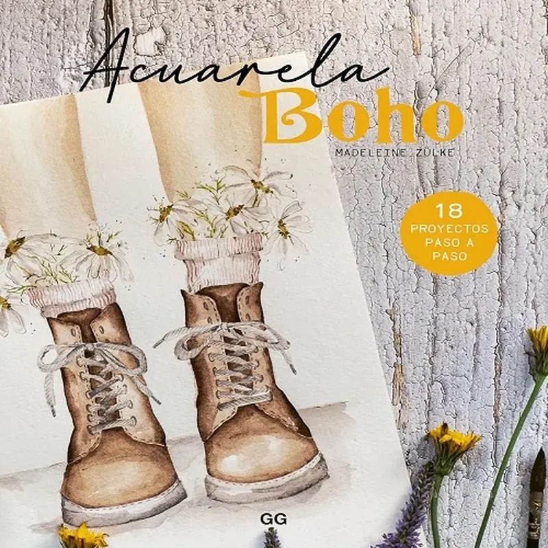 ACUARELA BOHO - 18 PROYECTOS PASO A PASO (Nuevo)