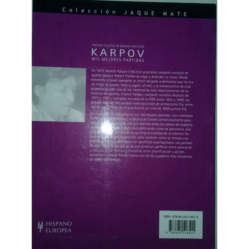 KARPOV - MIS MEJORES PARTIDAS (Nuevo) - Miniatura 2