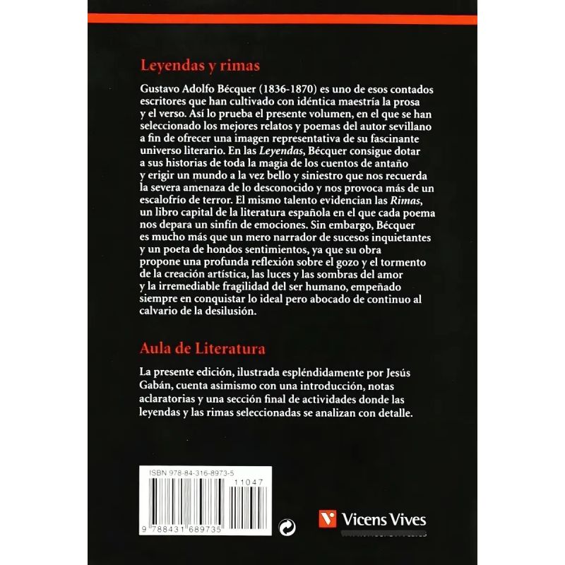 LEYENDAS Y RIMAS - AULA DE LITERATURA N/ED. (Nuevo)