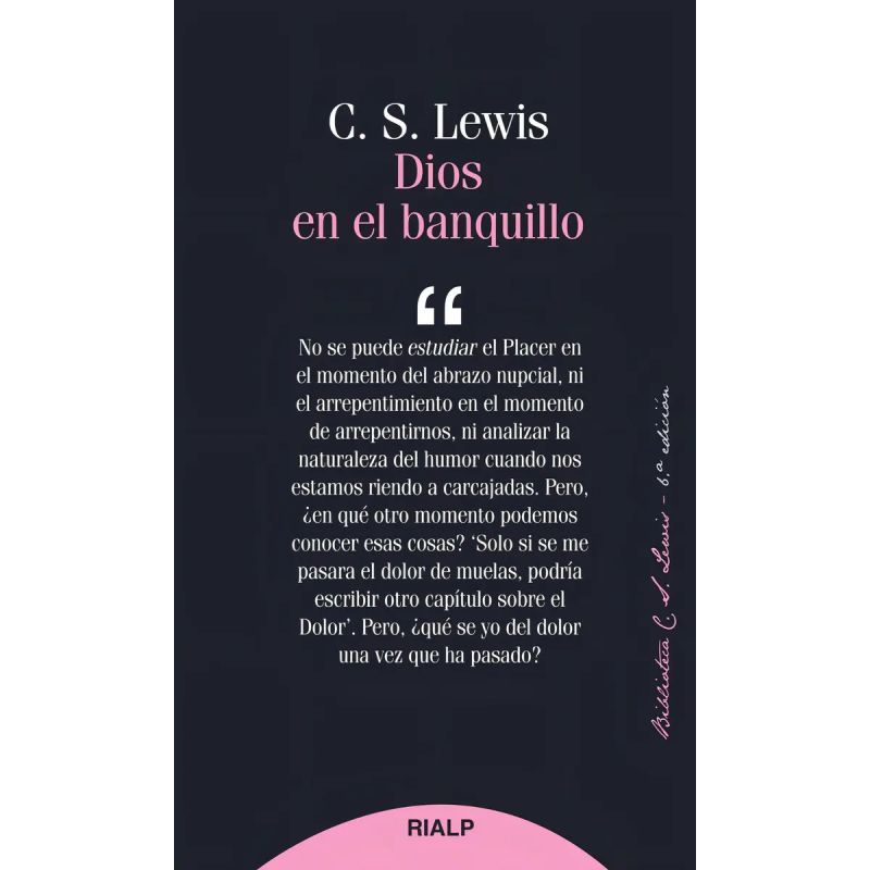 DIOS EN EL BANQUILLO (Nuevo)