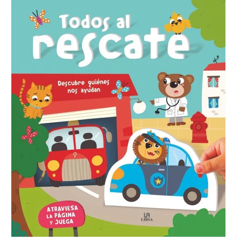 TODOS AL RESCATE - ATRAVIESA LA PAGINA Y JUEGA - CARTONE (Nuevo)