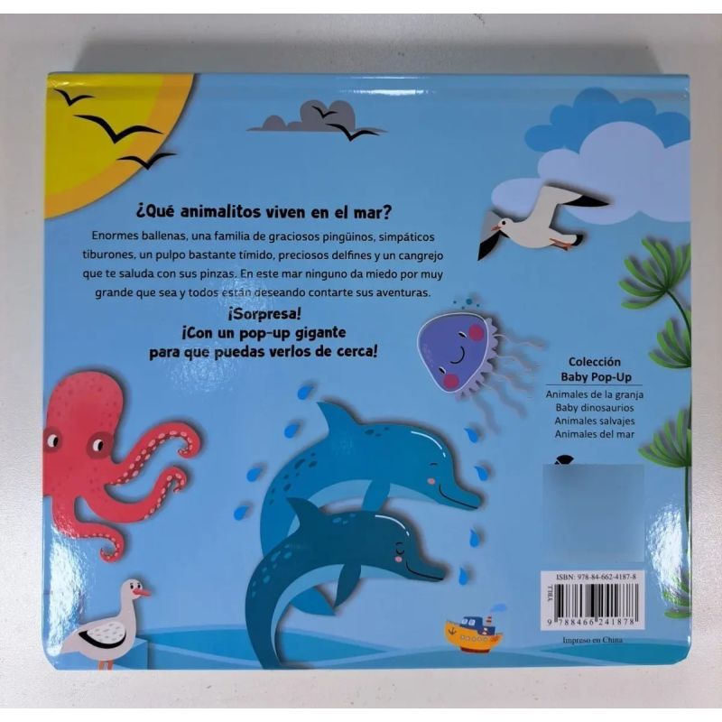 ANIMALES DEL MAR - BABY POP-UP - CARTONE (Nuevo) - Miniatura 2