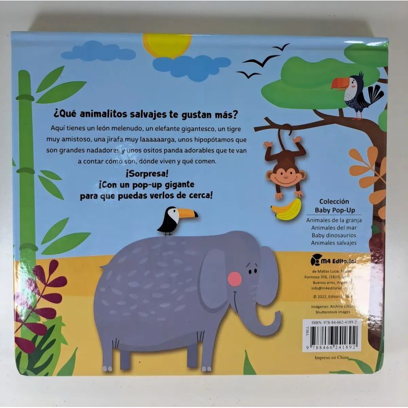 ANIMALES SALVAJES - BABY POP-UP - CARTONE (Nuevo) - Miniatura 2