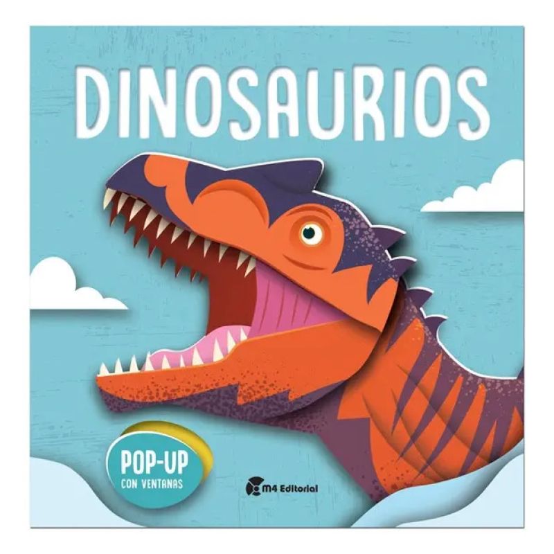 DINOSAURIOS - POP-UP CON VENTANAS - CARTONE (Nuevo)