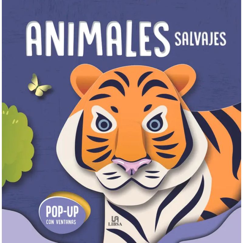 ANIMALES SALVAJES - POP-UP CON VENTANAS - CARTONE (Nuevo)