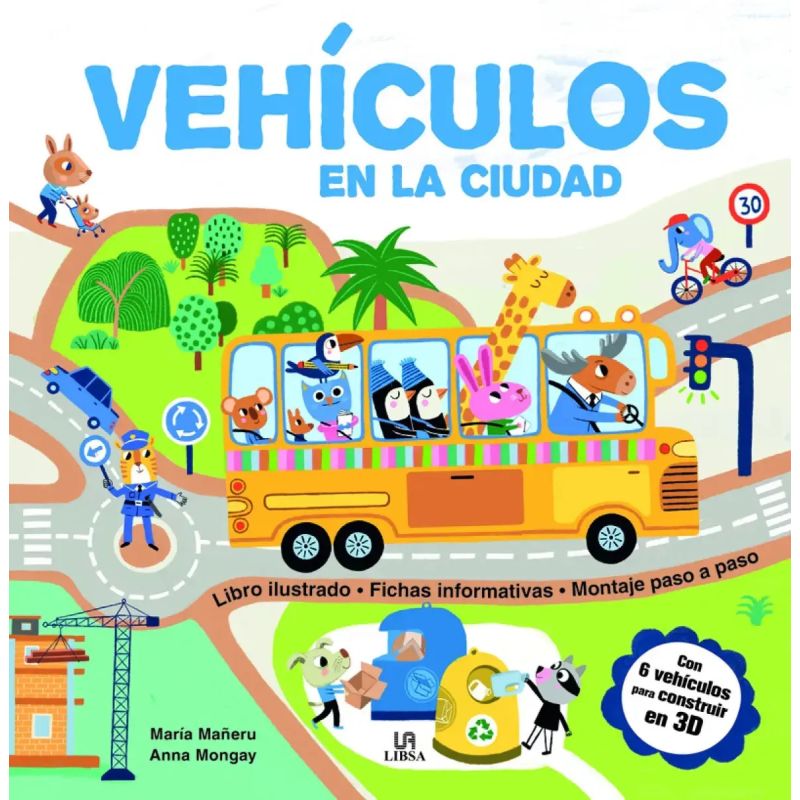VEHICULOS EN LA CIUDAD - KIT DE CONSTRUCCION EN 3D (Nuevo)