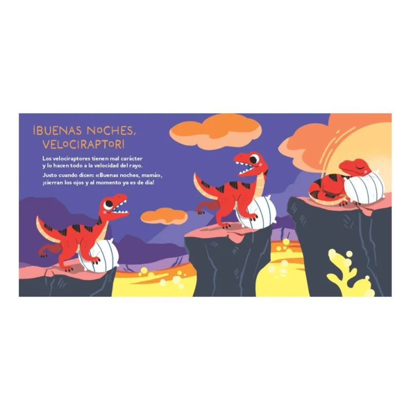 BUENAS NOCHES BABY DINOS - LIBRO LAMPARA - CARTONE (Nuevo) - Miniatura 2