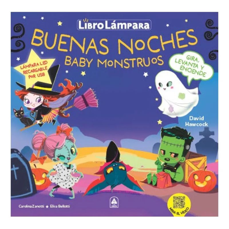 BUENAS NOCHES BABY MONSTRUOS - LIBRO LAMPARA - CARTONE (Nuevo)