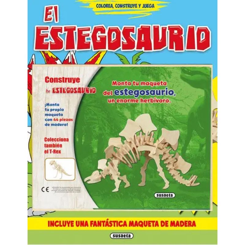 ESTEGOSAURIO, EL - DINOSAURIOS CON MAQUETA DE MADERA (Nuevo)