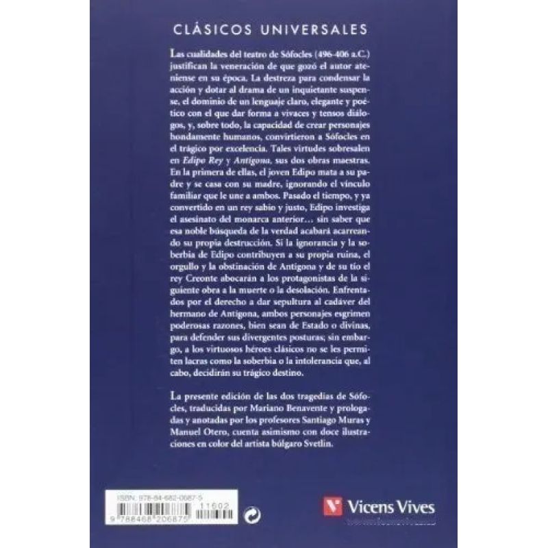 EDIPO REY. ANTIGONA - CLASICOS UNIVERSALES (Nuevo)
