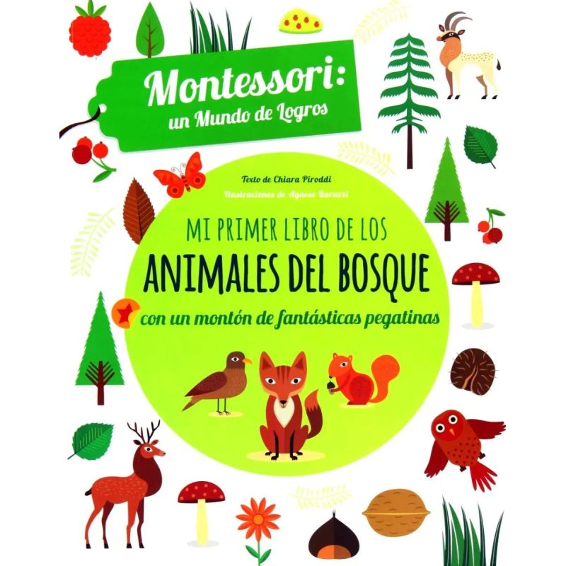 MI PRIMER LIBRO DE LOS ANIMALES DEL BOSQUE - VVKIDS - CON PEGATINAS (Nuevo)