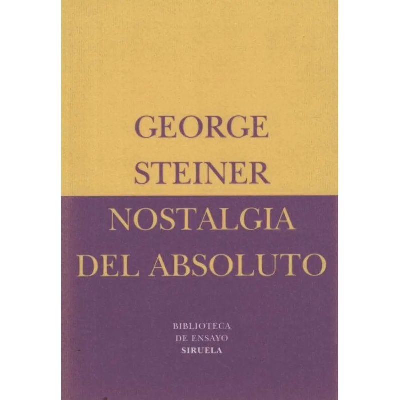 NOSTALGIA DEL ABSOLUTO (Nuevo)