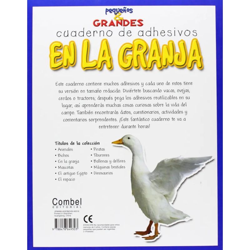 EN LA GRANJA - PEQUEÑOS Y GRANDES CUADERNOS DE ADHESIVOS (Nuevo)