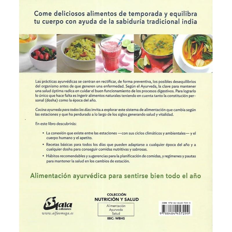 COCINA AYURVEDA PARA TODOS LOS DIAS (Nuevo) - Miniatura 2