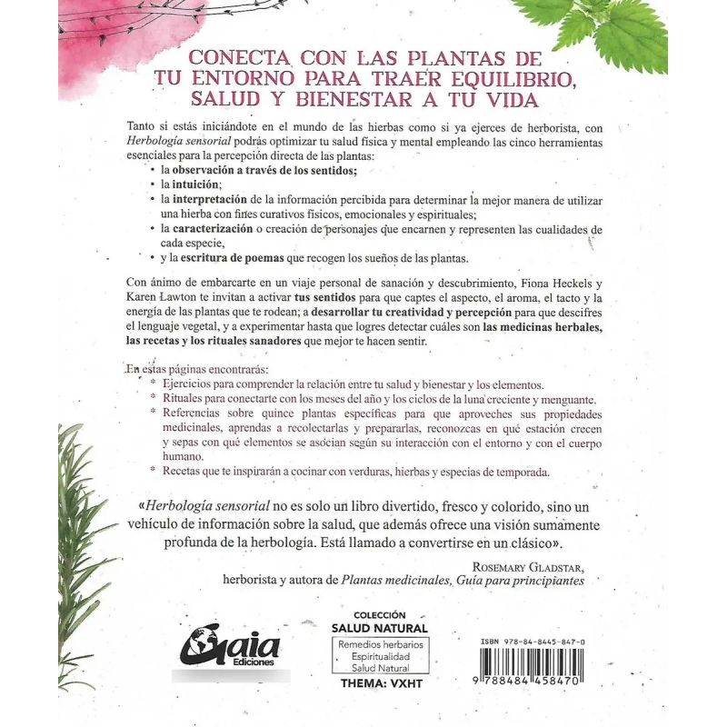 HERBOLOGIA SENSORIAL - MANUAL PARA CONECTAR CON EL PODER MEDICINAL DE LAS PLANTAS (Nuevo) - Miniatura 3