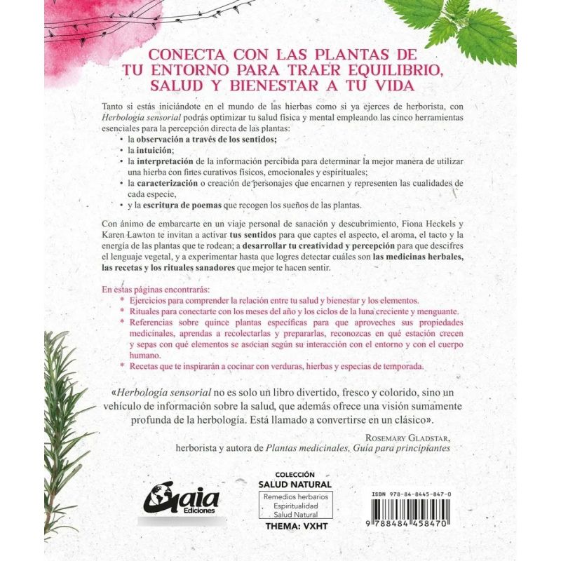HERBOLOGIA SENSORIAL - MANUAL PARA CONECTAR CON EL PODER MEDICINAL DE LAS PLANTAS (Nuevo) - Miniatura 2
