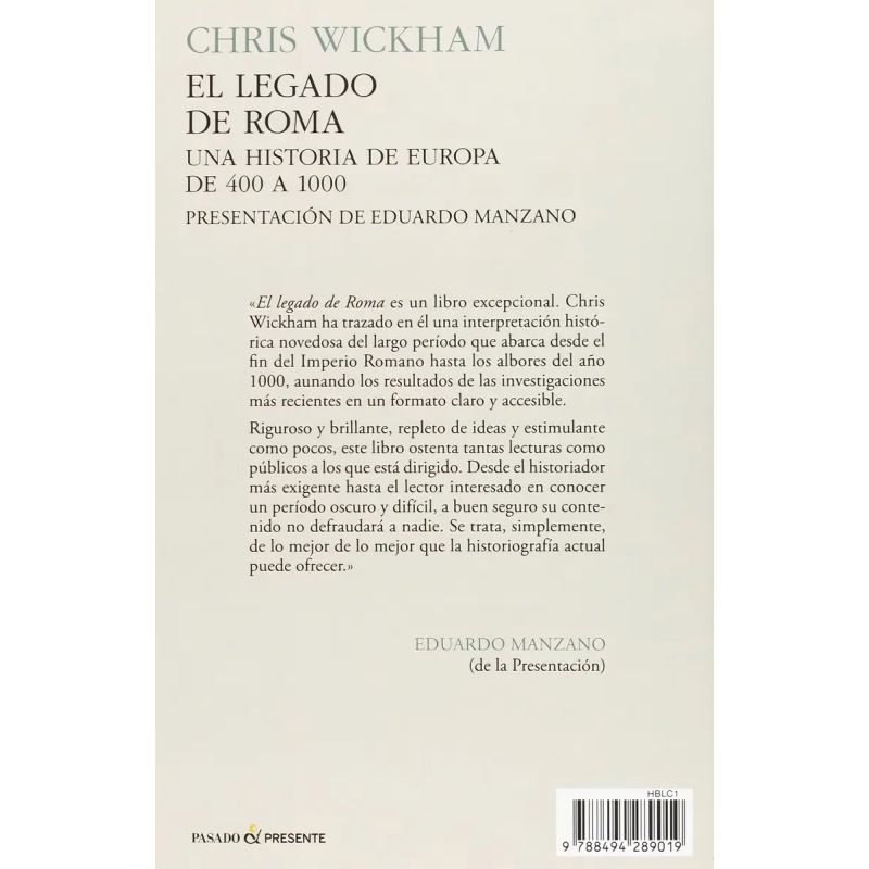 LEGADO DE ROMA, EL - UNA HISTORIA DE EUROPA DE 400 A 1000 (Nuevo)