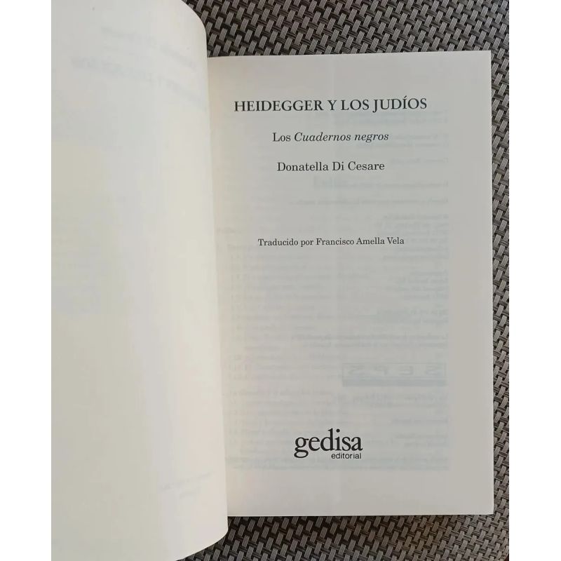 HEIDEGGER Y LOS JUDIOS - LOS CUADERNOS NEGROS (Nuevo) - Miniatura 3