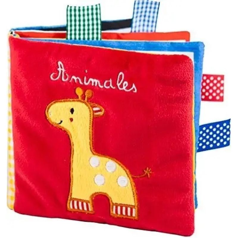 ANIMALES - LOS AMIGOS DE LA JIRAFA - LIBRO DE TELA (Nuevo)