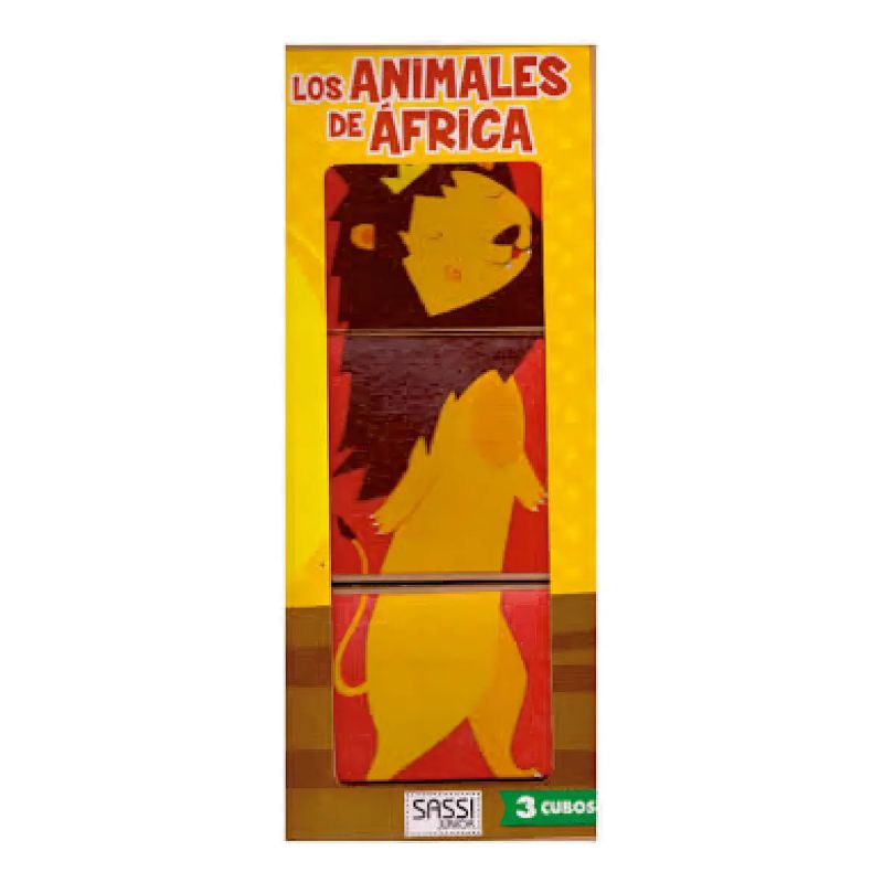 ANIMALES DE AFRICA, LOS - 3 CUBOS (Nuevo)