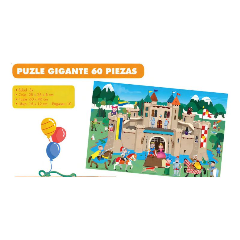CASTILLO DE LOS CABALLEROS, EL . LIBRO + PUZZLE 60 PIEZAS (Nuevo) - Miniatura 2