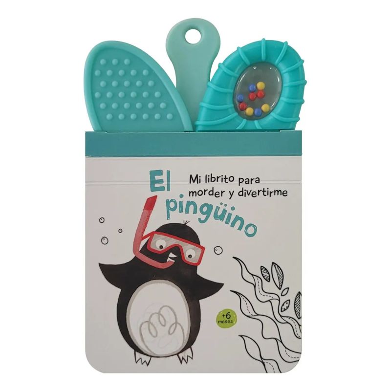 PINGÜINO, EL - MI LIBRITO PARA MORDER (CON MORDILLO Y SONAJERO) (Nuevo)