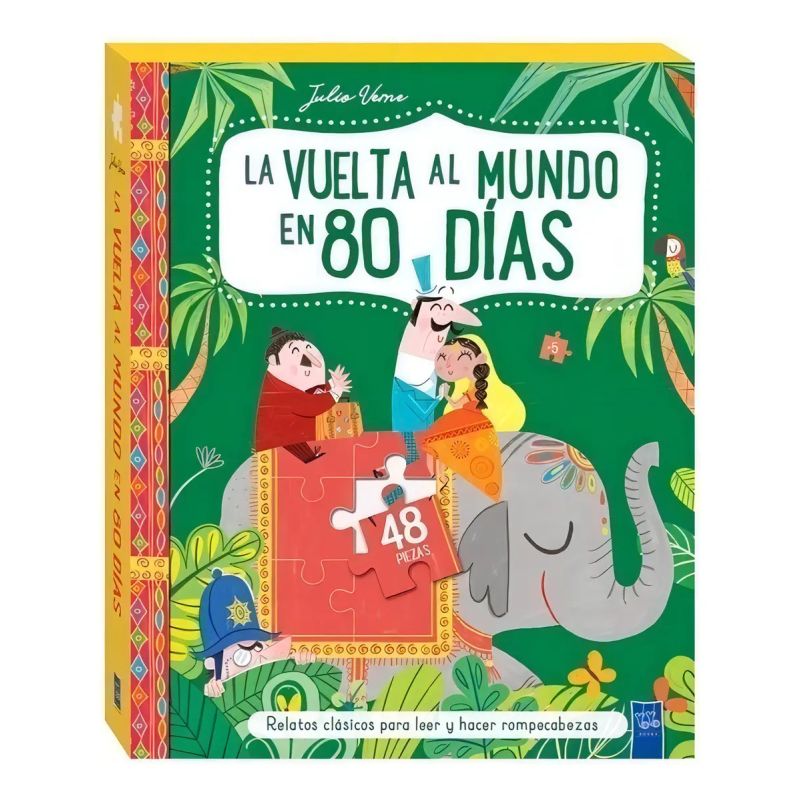 VUELTA AL MUNDO EN 80 DIAS, LA - CUENTOS CLASICOS CON ROMPECABEZAS (Nuevo)