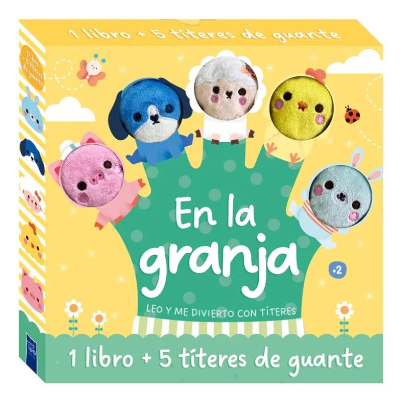 EN LA GRANJA - LEO Y ME DIVIERTO CON TITERES - LIBRO + 5 TITERES DE GUANTE (Nuevo)