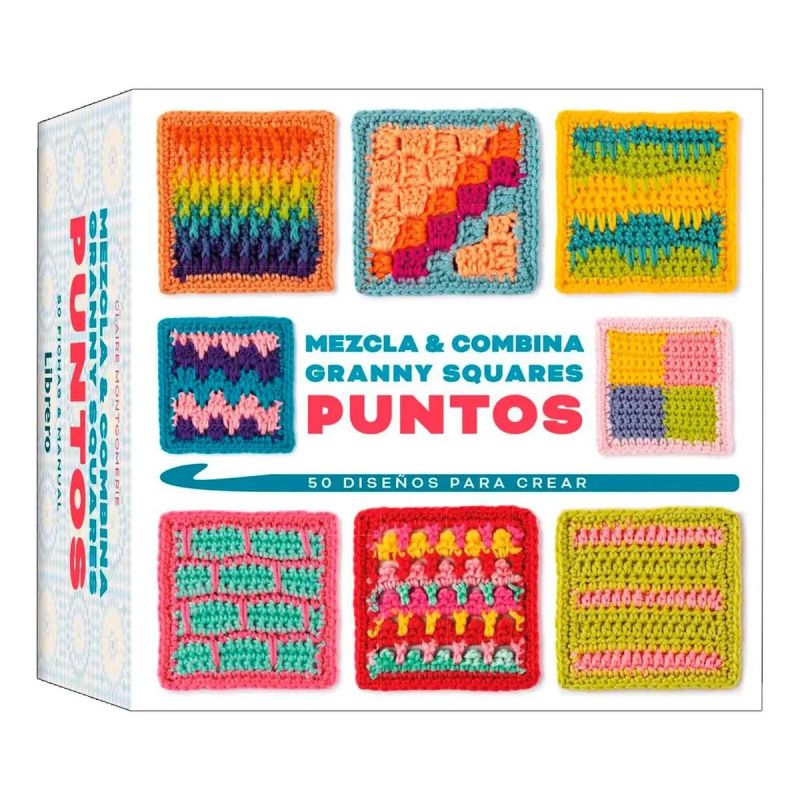 MEZCLA Y COMBINA GRANNY SQUARES PUNTOS - 50 DISEÑOS PARA CREAR (Nuevo)