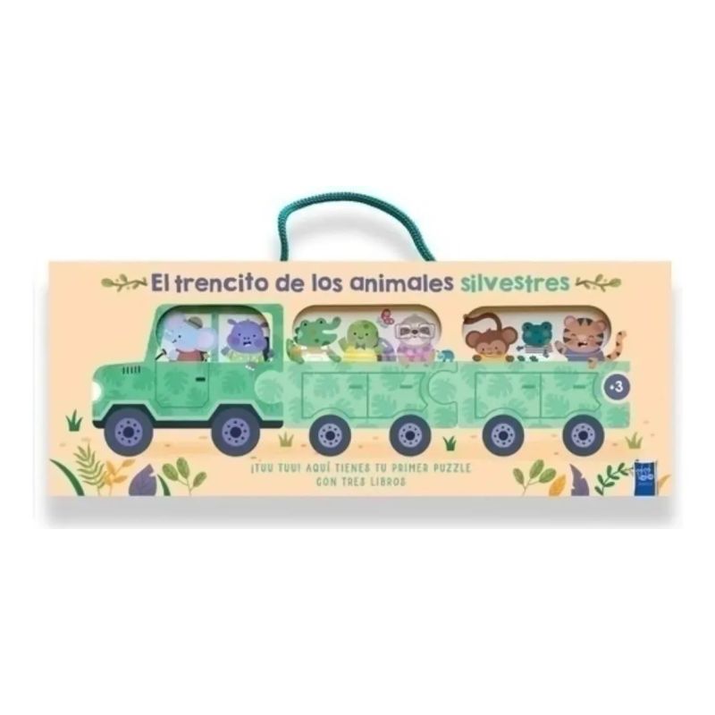TRENCITO DE LOS ANIMALES SILVESTRES, EL - CAJA CON 3 LIBROS CARTONE (Nuevo)