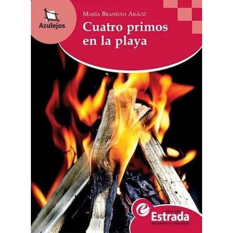 CUATRO PRIMOS EN LA PLAYA *- AZULEJOS ROJO