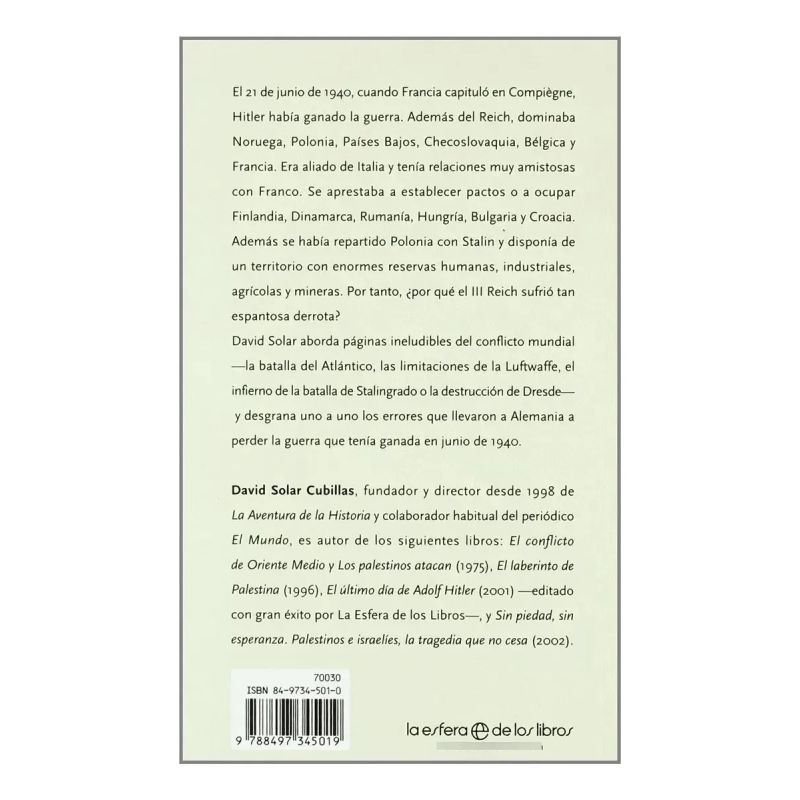 CAIDA DE LOS DIOSES: LOS ERRORES ESTRATEGICOS DE HITLER, LA (Nuevo) - Miniatura 2