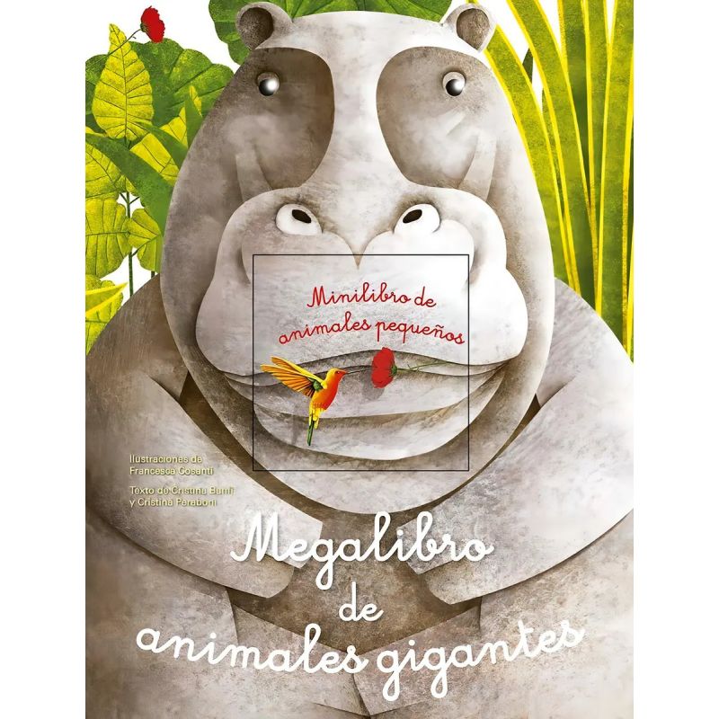 MEGALIBRO DE ANIMALES GIGANTES. MINILIBRO DE ANIMALES PEQUEÑOS - CARTONE ACOLCHADO (Nuevo)