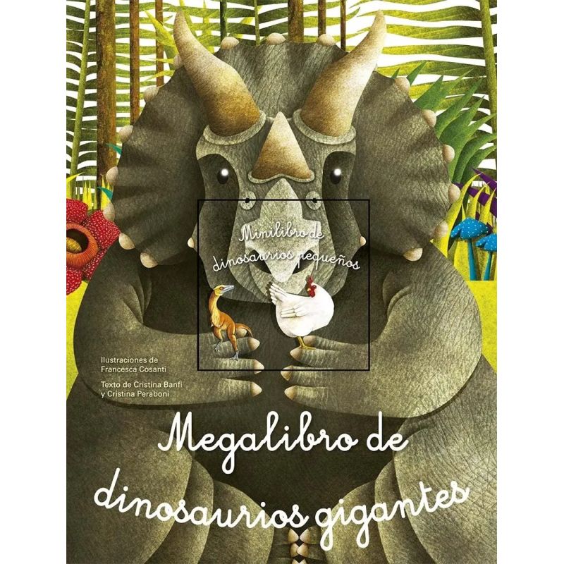 MEGALIBRO DE DINOSAURIOS GIGANTES. MINILIBRO DE DINOSAURIOS PEQUEÑOS - CARTONE ACOLCHADO (Nuevo)