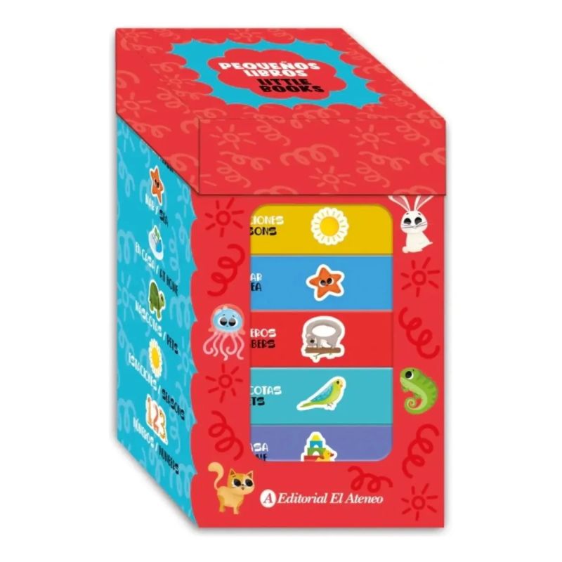 PEQUEÑOS LIBROS - LITTLE BOOKS  - CAJA CON 6 LIBROS BILINGUES - CARTONE (Nuevo)
