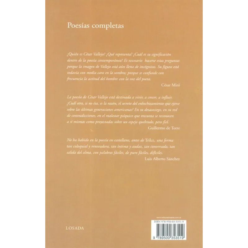POESIAS COMPLETAS - CESAR VALLEJO (Nuevo) - Miniatura 3