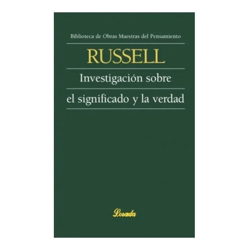 INVESTIGACION SOBRE EL SIGNIFICADO Y LA VERDAD - OMP.33 (Nuevo)