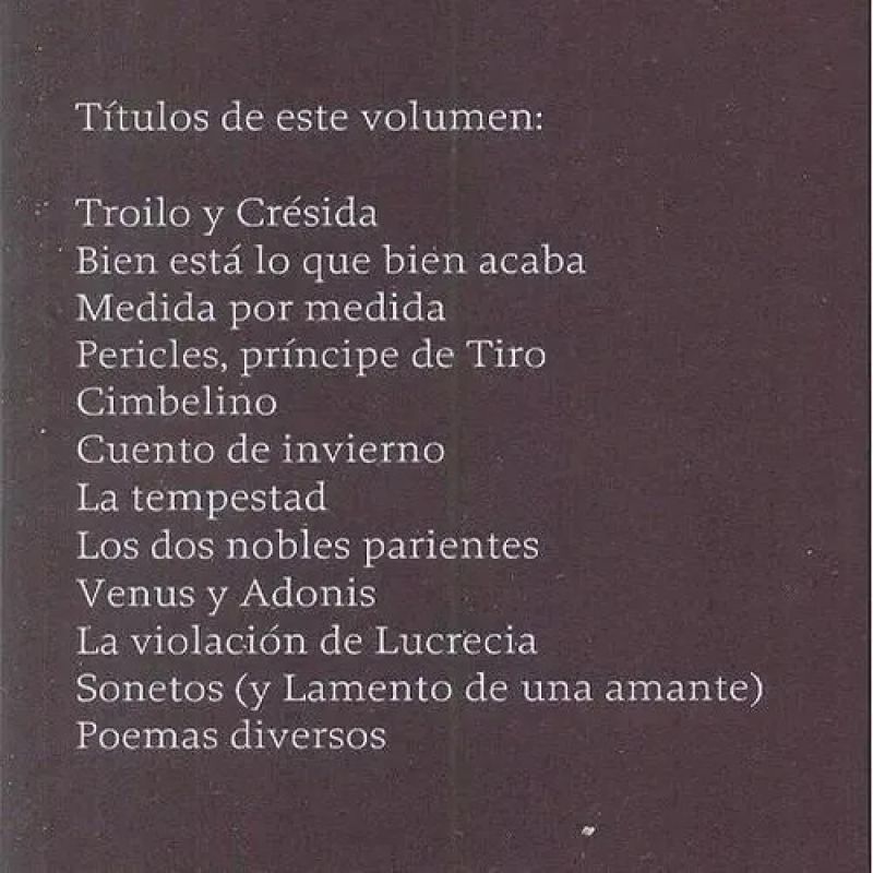 COMEDIAS SOMBRIAS - OBRAS COMPLETAS TOMO 3 - SHAKESPEARE (Nuevo) - Miniatura 3