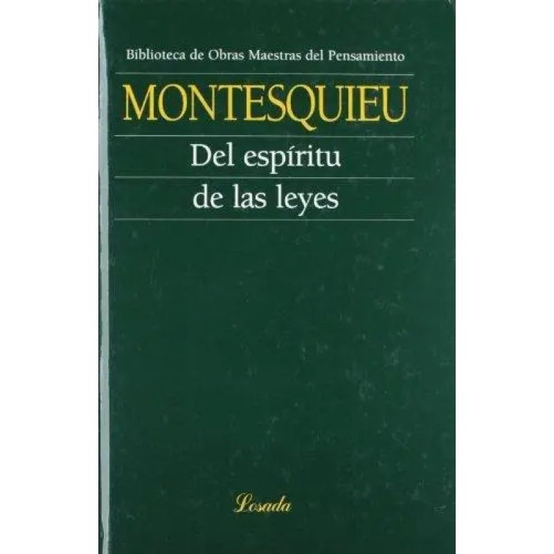 DEL ESPIRITU DE LAS LEYES - TD (Nuevo)