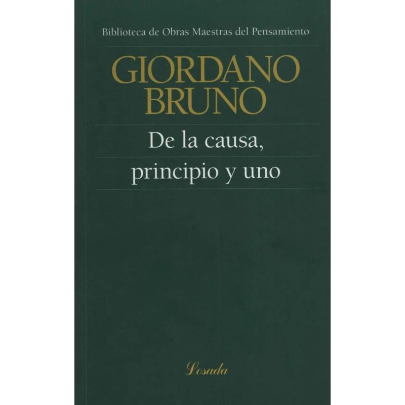 DE LA CAUSA, PRINCIPIO Y UNO - OBRAS MAESTRAS DEL PENSAMIENTO (Nuevo)