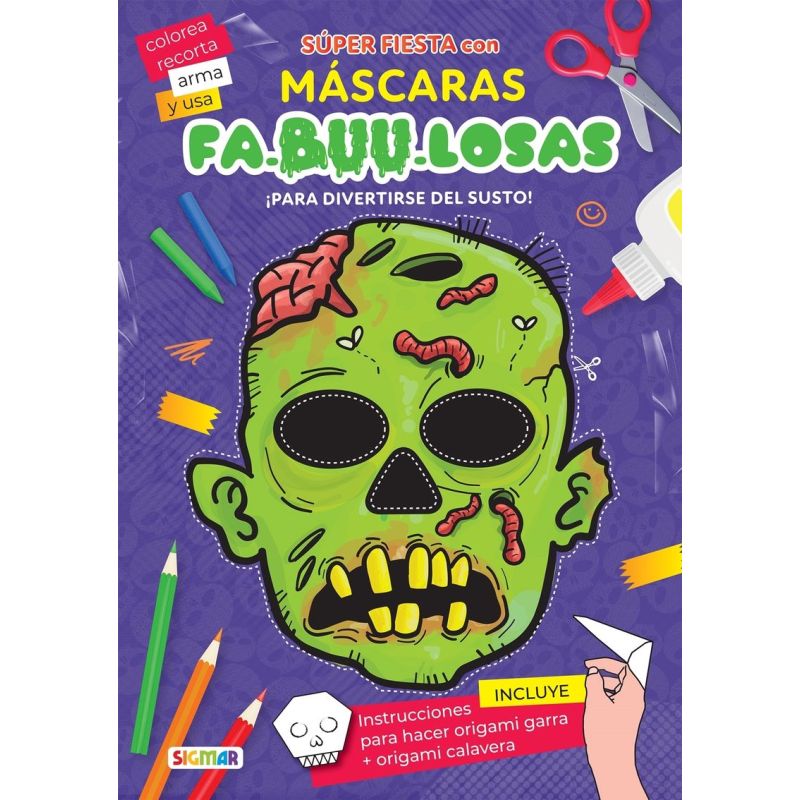 SUPER FIESTA CON MASCARAS FA-BUU-LOSAS PARA DIVERTIRSE DEL SUSTO! - JUEGA Y DIVIERTETE (Nuevo)