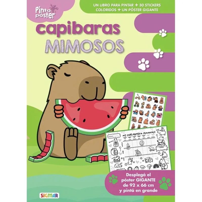 CAPIBARAS MIMOSOS - PINTO POSTER (Nuevo)