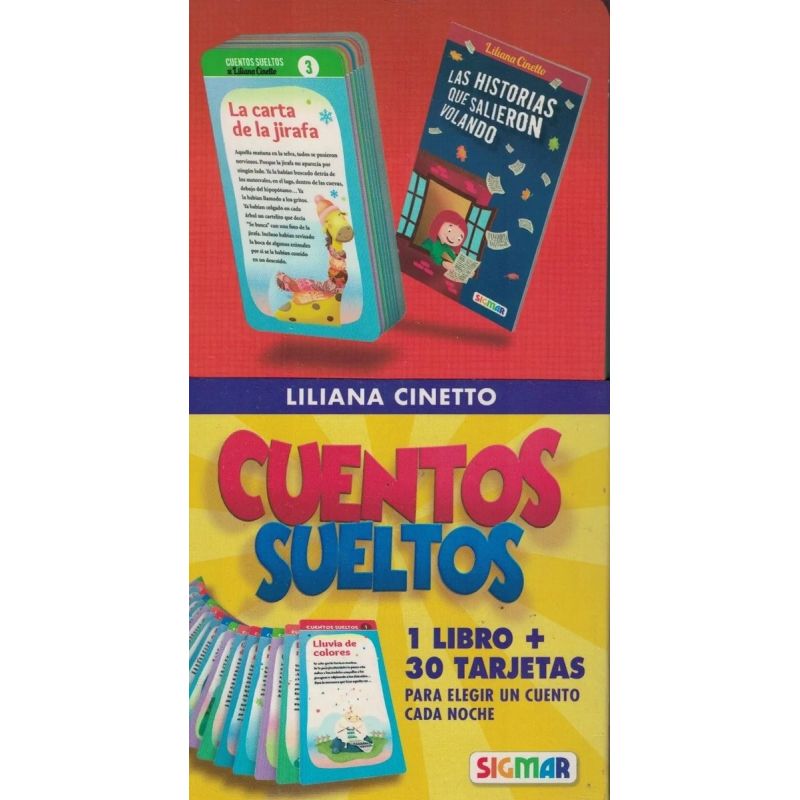 CUENTOS SUELTOS DE LILIANA CINETTO - 30 TARJETAS CON UN CUENTO CADA UNA + 1 LIBRO (Nuevo)