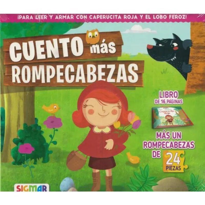 CAJA CUENTO CON ROMPECABEZAS - CAPERUCITA ROJA (Nuevo)